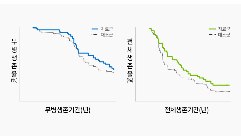 통합암치료의 간세포암 전이재발 억제 도표